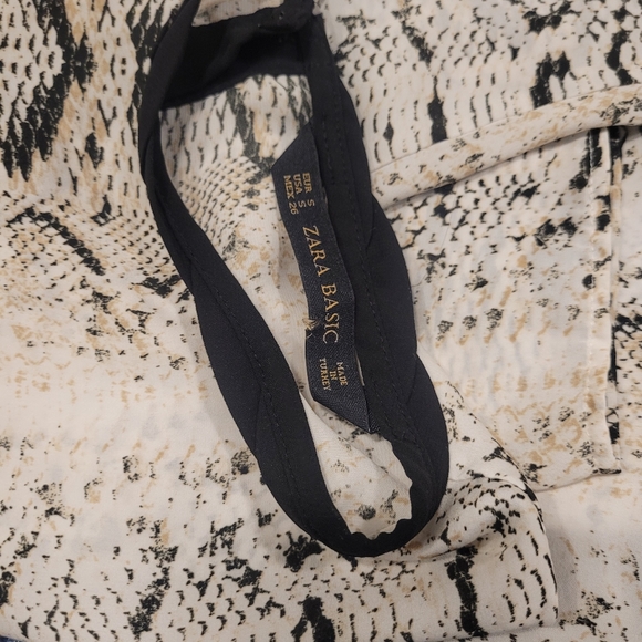 Zara Animal Print Long Sleeve Blouse - Picture 3 of 6